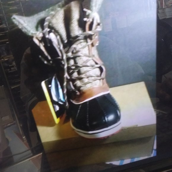 dream pair monte brown plaid mid calf snow boots 8 - Picture 2 of 8